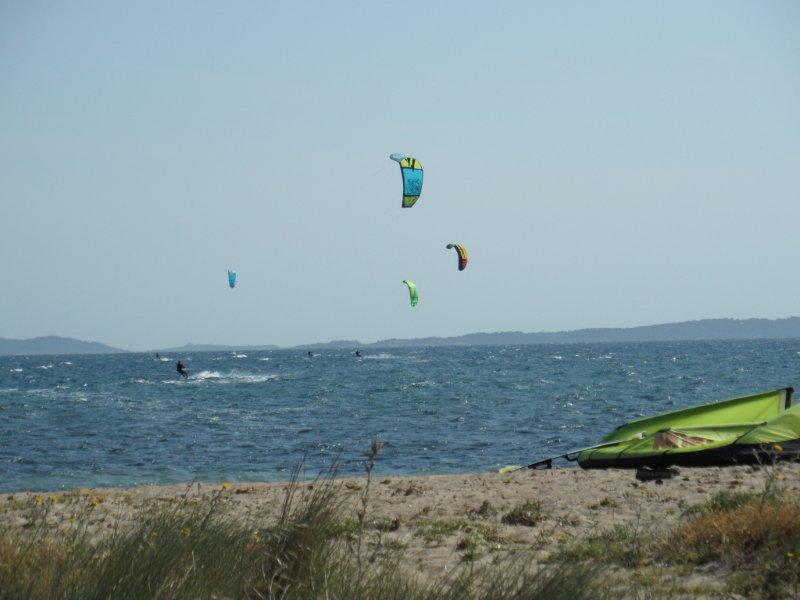 Kite surfers at les Salins